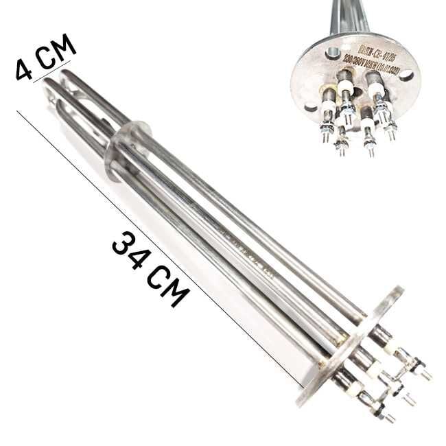380/230V 3* 2000W L:34cm YUVARLAK FLŞ.REZ. MİL SULU