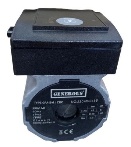 SİRKÜLASYON POMPASI GENEROUS DEMİRDÖKÜM ATROMIX ECA PREMIX PROTHERM GPA15-6 II Z195 MAX.45W MOTOR