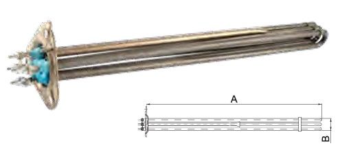 380/230V 3• 2660W L:35cm KÜÇ.ÜÇG.FLŞ.REZ. MİL SULU