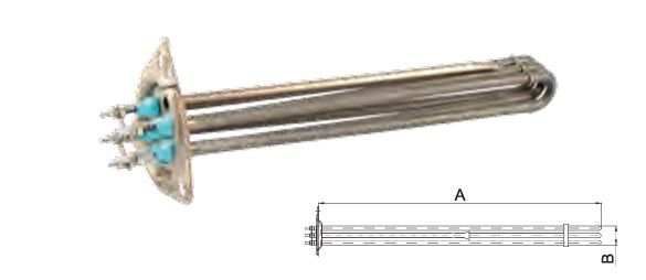 380/22ov 3•2ooow L:30CM BÜYÜK ÜÇGEN FLANŞ M4 SULU