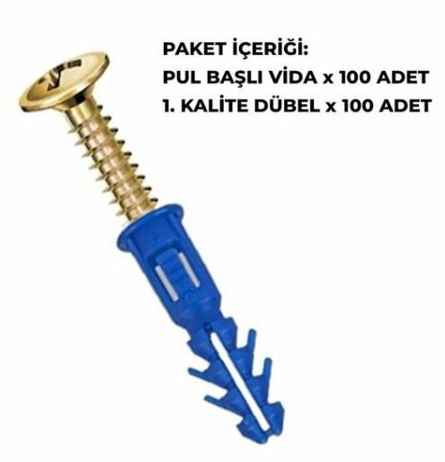 KLİMA İÇ ÜNİTE DÜBEL SETİ 100 LÜ