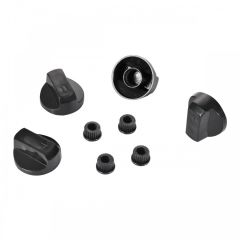 Universal Ocak Düğme Geniş Yuvalı Siyah - 4 'lü Takım